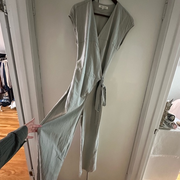 100% linen romper (in grey) - Picture 6 of 7